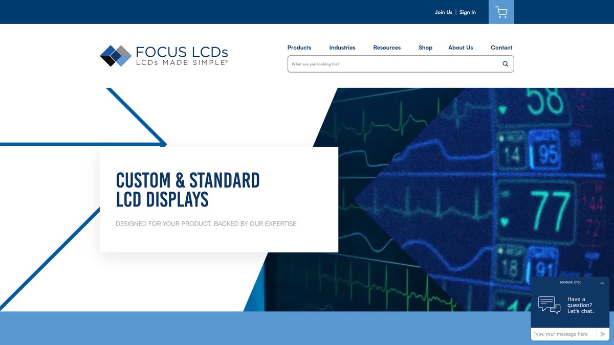 Screenshot of the FocusLCDs.com website after redesign